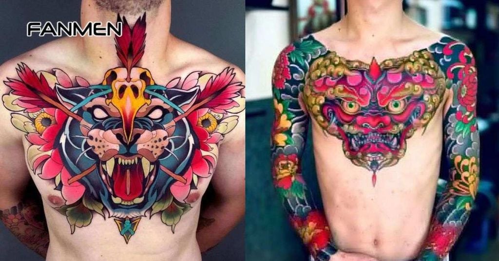 Hình xăm ở ngực nam chất