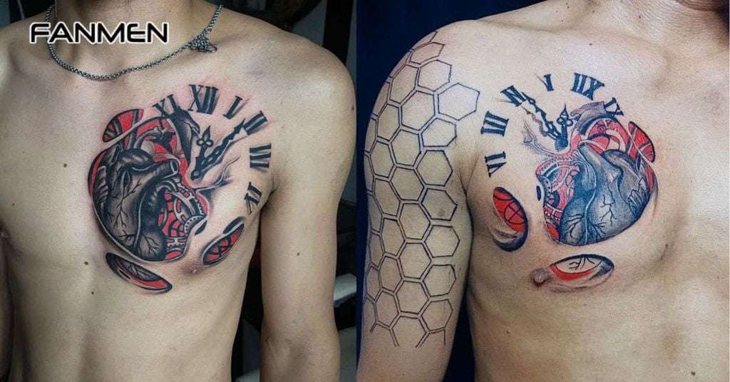 hình xăm ở ngưc nam nhỏ