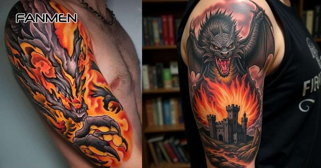 Hình xăm con rồng lửa