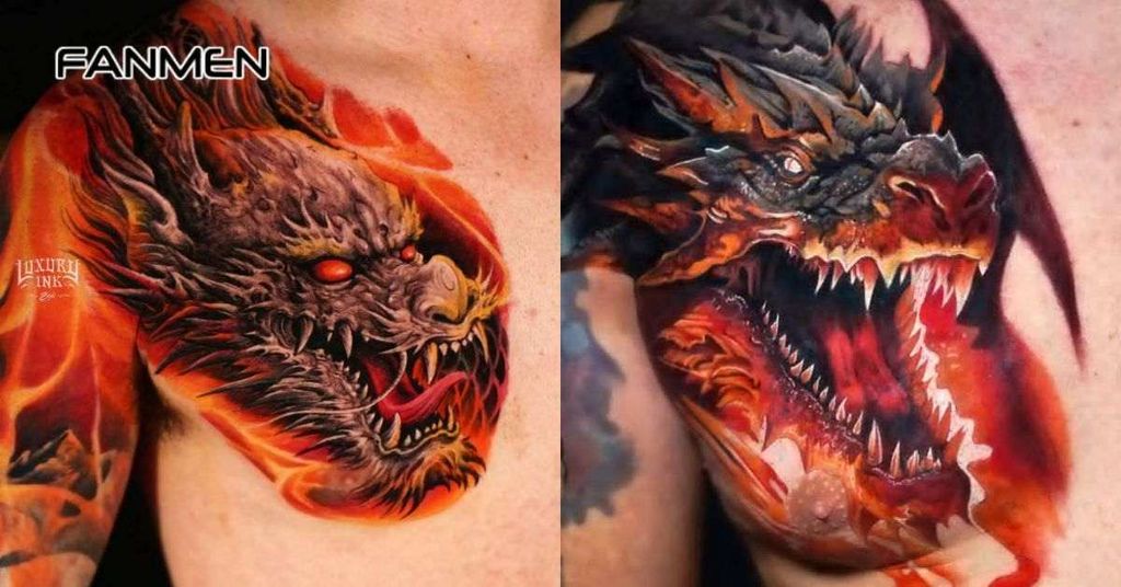 Hình xăm con rồng lửa