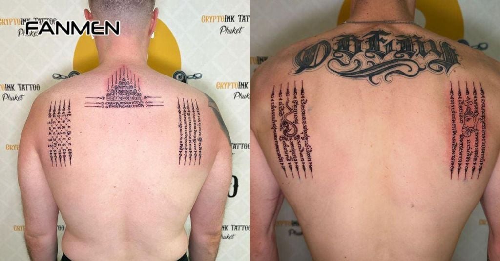 Hình xăm Thái Lan 5 dòng Yant Hah Taew