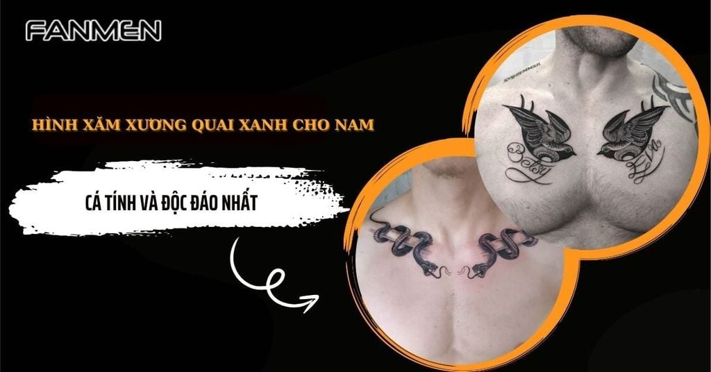 Hình xăm xương quai xanh cho nam