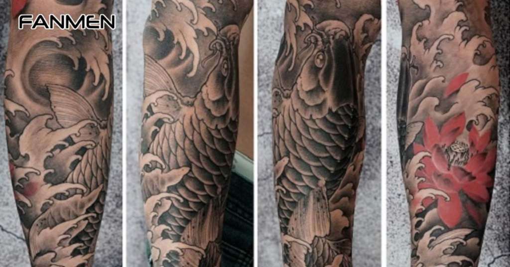 Cách chăm sóc hình xăm cá chép ở chân cho nam