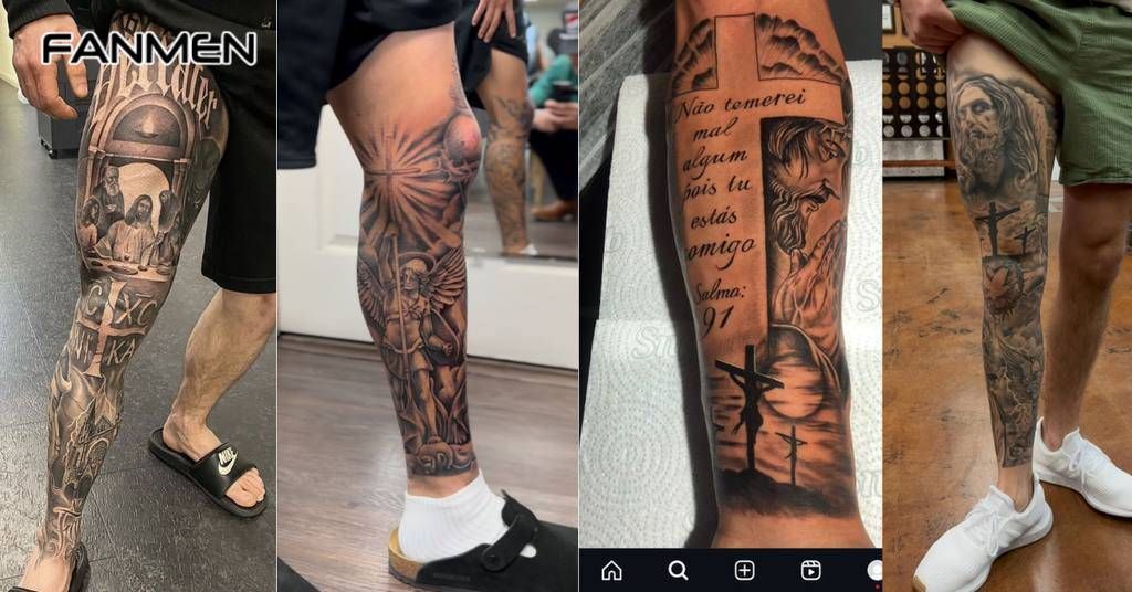 Religious Leg Tattoo 1