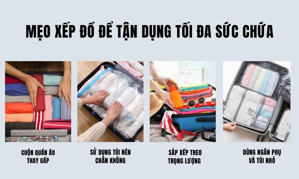 Mẹo xếp đồ để tận dụng tối đa sức chứa