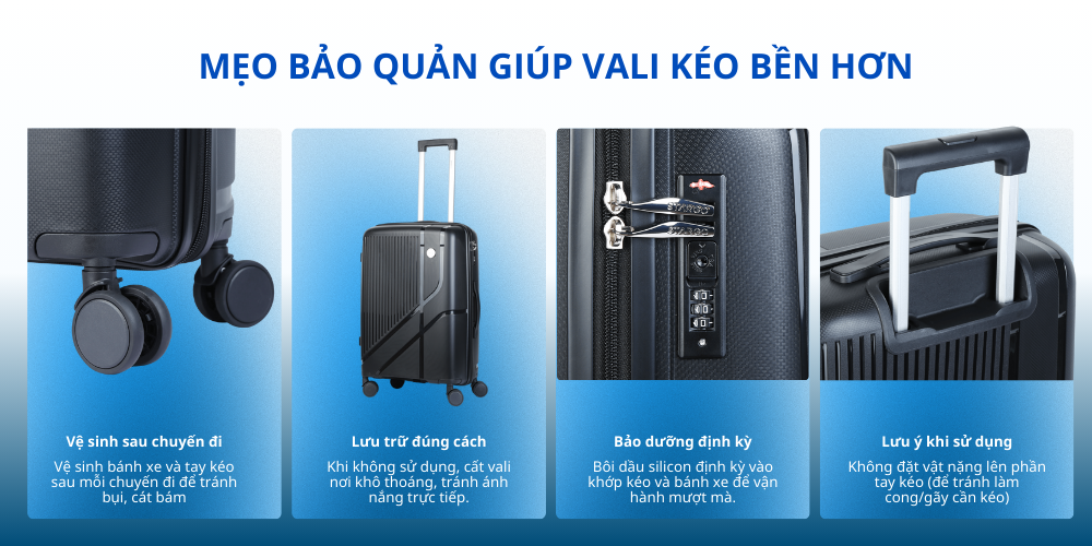 Mẹo bảo quản Vali kéo ( Ảnh : Stargo )