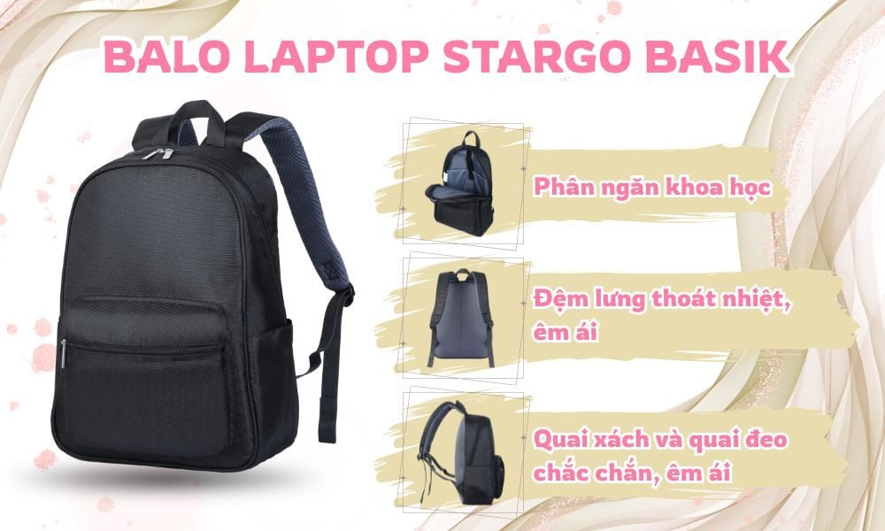 Balo laptop Stargo Basik (Ảnh: Stargo.vn)