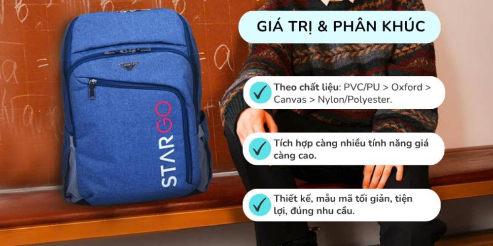 Lựa chọn balo theo giá thành giúp tối ưu chi phí (Ảnh: Stargo.vn)