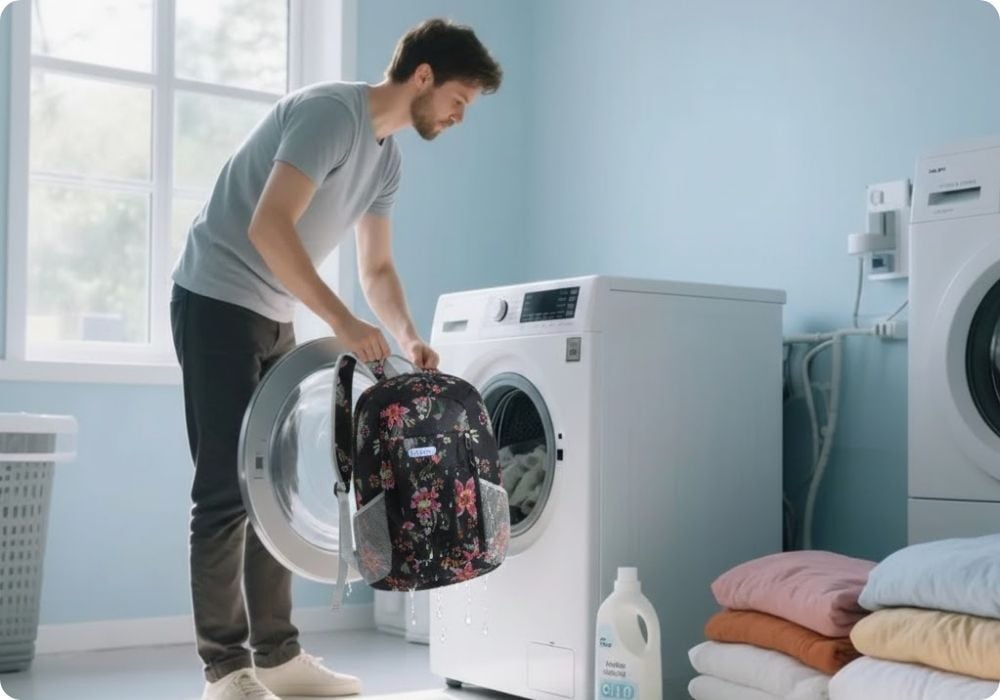 Giặt balo chống nước (Ảnh: Stargo.vn)