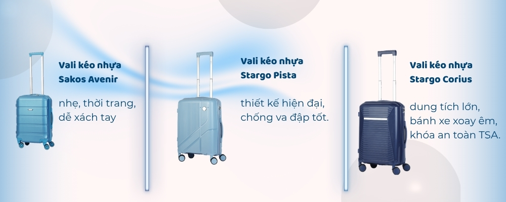 Các mẫu vali phù hợp với sinh viên