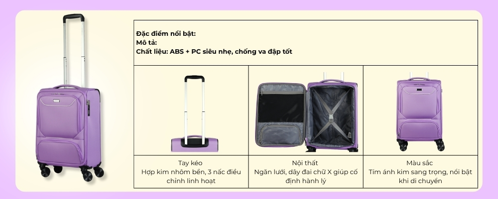 Vali kéo vải STARGO Satus