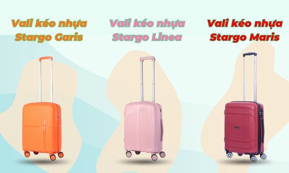 Gợi Ý Một Số Mẫu Vali PP Và PC Nổi Bật (Ảnh: Stargo.vn)
