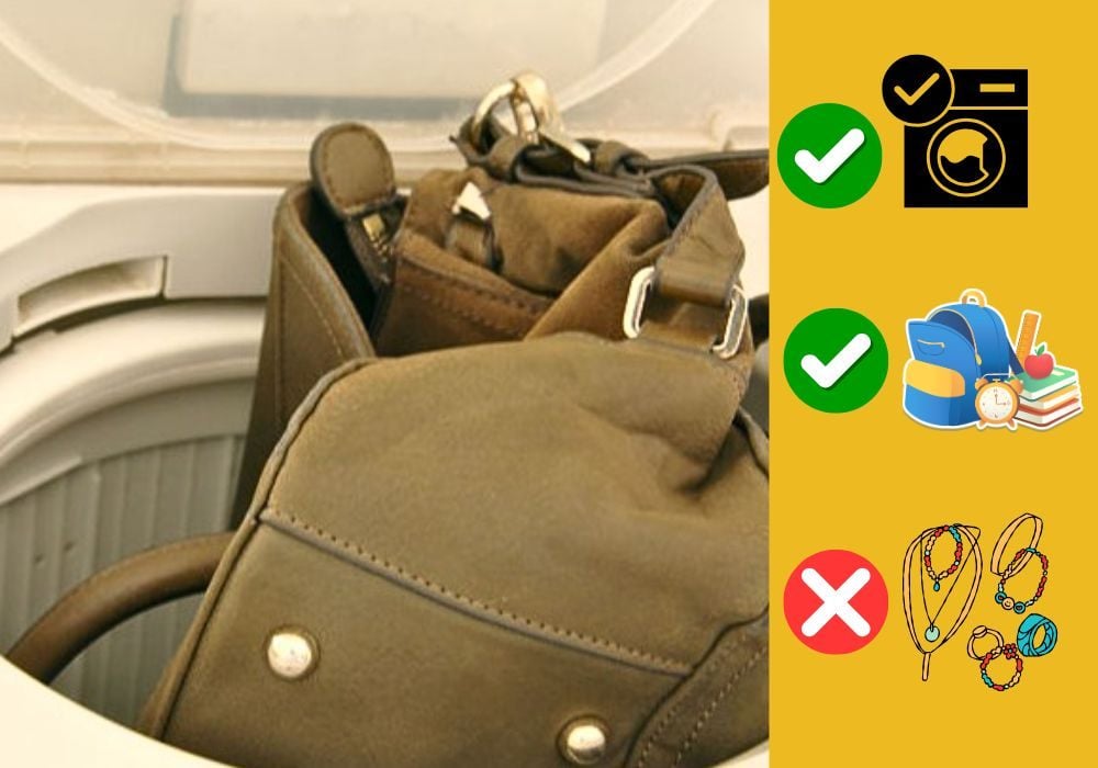 (Cách kiểm tra balo trước khi giặt máy Ảnh: Stargo.vn)