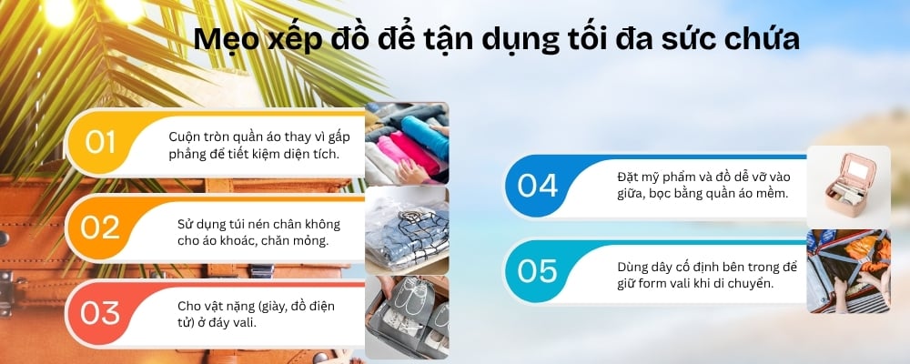 Mẹo xếp đồ để tận dụng tối đa sức chứa