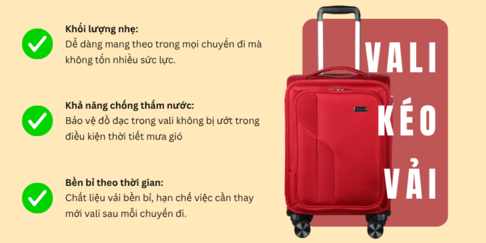 Vali kéo vải Stargo Trendency (Ảnh: Stargo.vn)