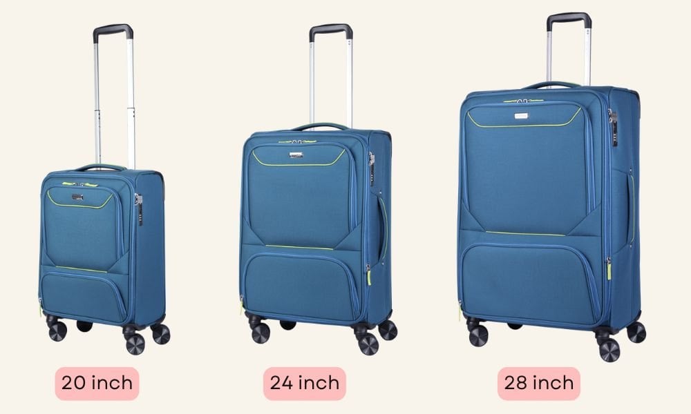 Các size vali vải Stargo (Ảnh: Stargo.vn)