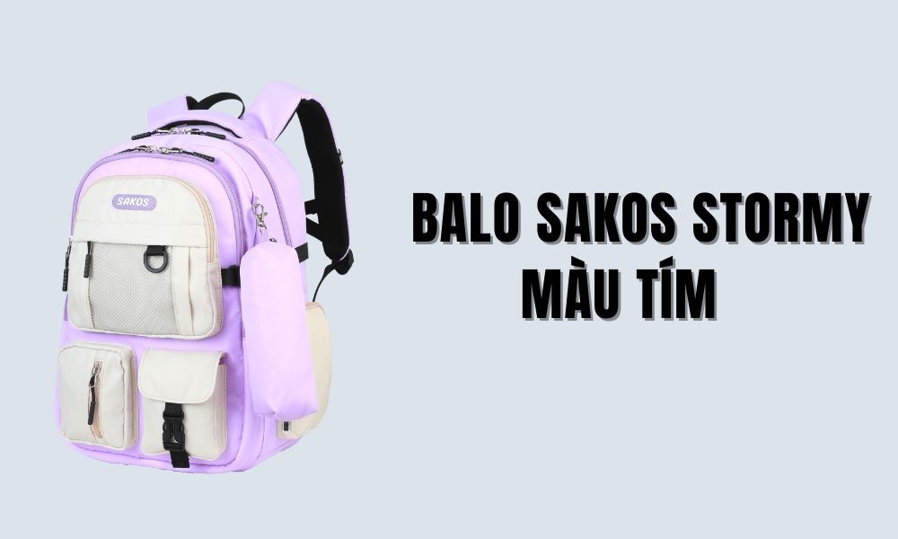 Balo Sakos Stormy màu tím (Ảnh: Stargo.vn)