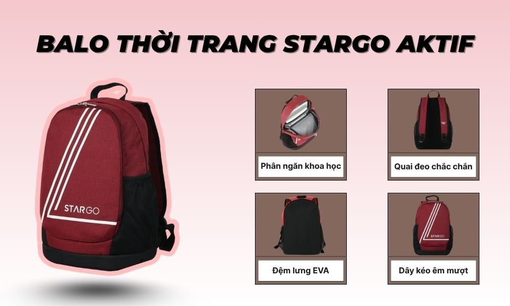 Balo thời trang Stargo Aktif&nbsp; (Ảnh: Stargo.vn)