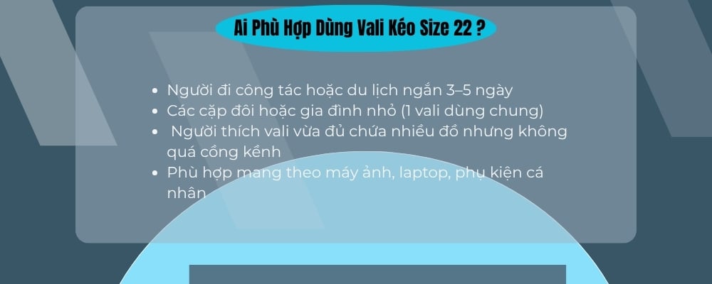 Ai phù hợp với vali kéo size 22 ( Ảnh : Stargo.vn )