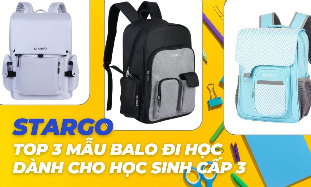 Balo đi học Stargo được thiết kế cho học sinh cấp 3 với kiểu dáng năng động (Ảnh: Stargo.vn)