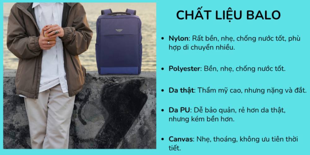 Chọn balo có chất liệu tốt giúp tăng trải nghiệm cho chuyến đi (Ảnh: Stargo.vn)