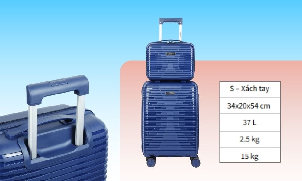 Sức chứa của vali size 20