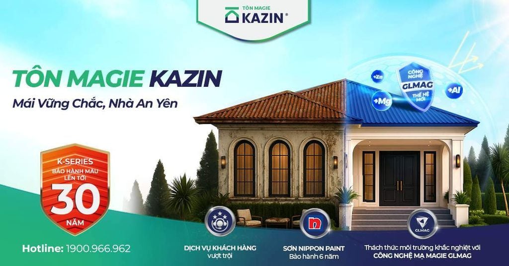 Tôn Magie Kazin&nbsp;-&nbsp;Độ Bền Màu Bền Vững Theo Thời Gian