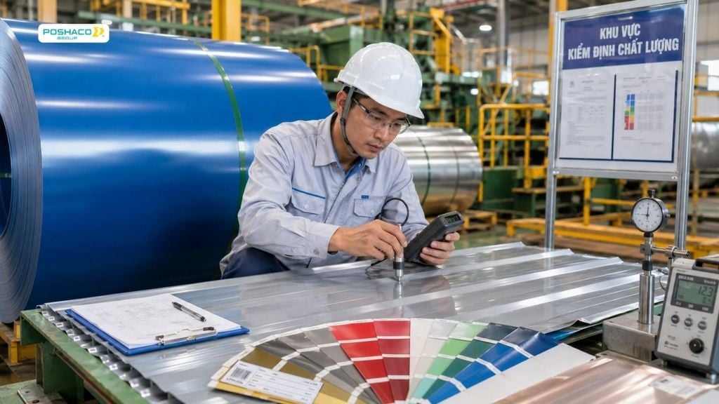 nhập hàng từ nhà máy cán tôn hoặc xưởng tôn