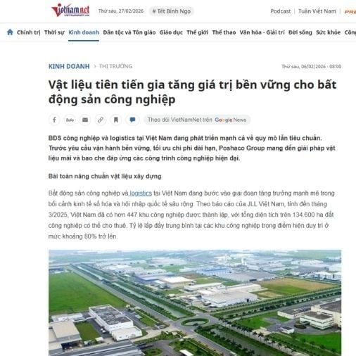 Vietnamnet nói về Poshacogroup