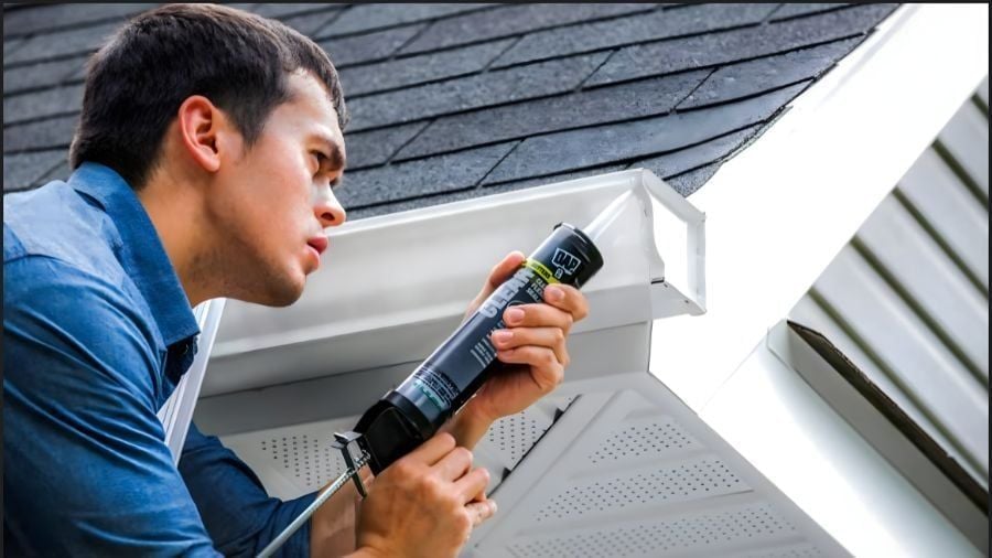 Dặm lại keo silicon