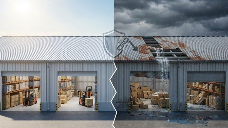 Vai trò của mái tôn trong công trình kho bãi