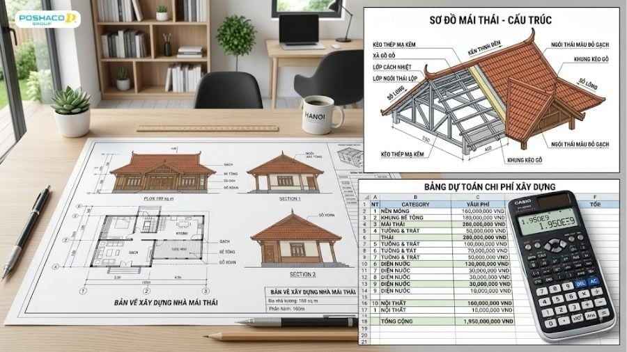 Chi phí xây nhà mái thái thực tế hiện nay