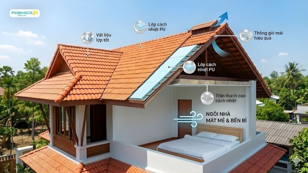Giải pháp chống nóng hiệu quả cho mái thái hiện nay