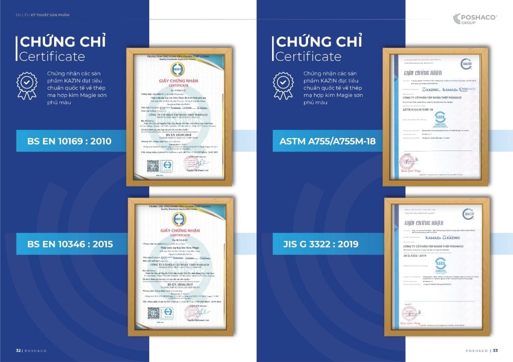 Chứng nhận hiệu ứng sơn Poshaco