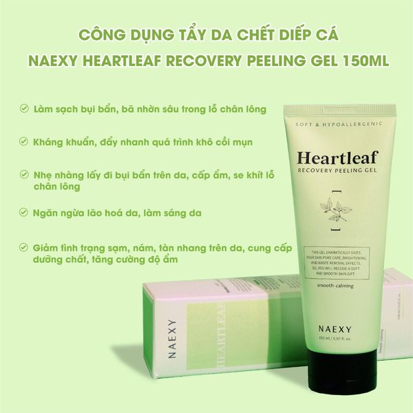 tẩy da chết diếp cá Naexy Heartleaf Recovery Cleansing Foam
