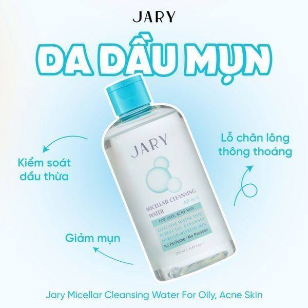 nước tẩy trang Jary phiên bản màu xanh
