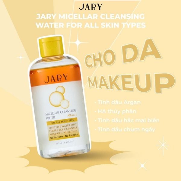 bao nhiêu tuổi dùng được nước tẩy trang Jary màu vàng