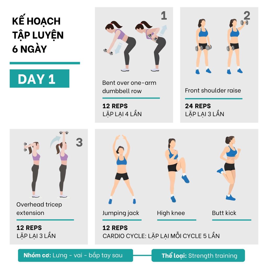 Lộ Trình 6 Ngày Luyện Tập Đơn Giản Giúp Khỏe Đẹp Và Duy Trì Năng Lượng Mỗi Ngày