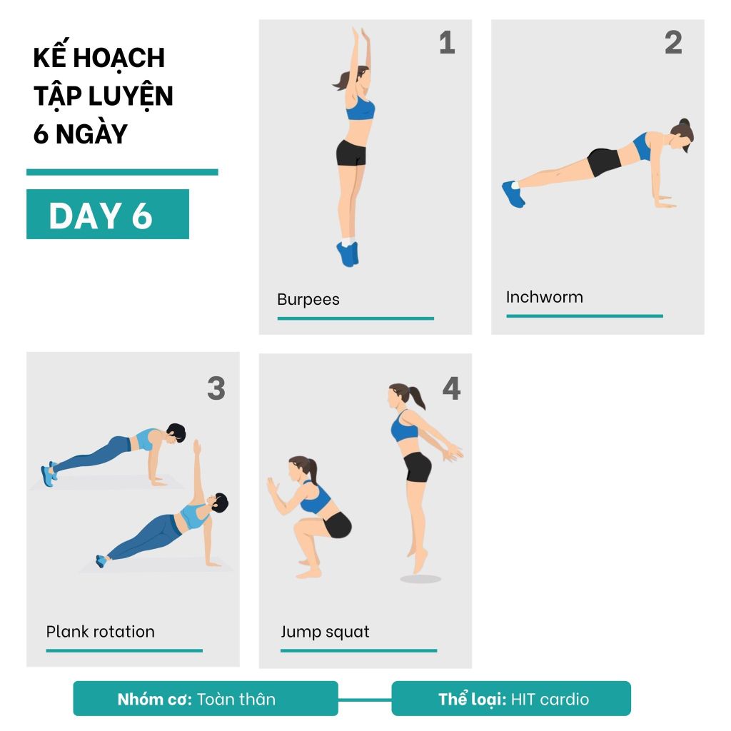 Lộ Trình 6 Ngày Luyện Tập Đơn Giản Giúp Khỏe Đẹp Và Duy Trì Năng Lượng Mỗi Ngày