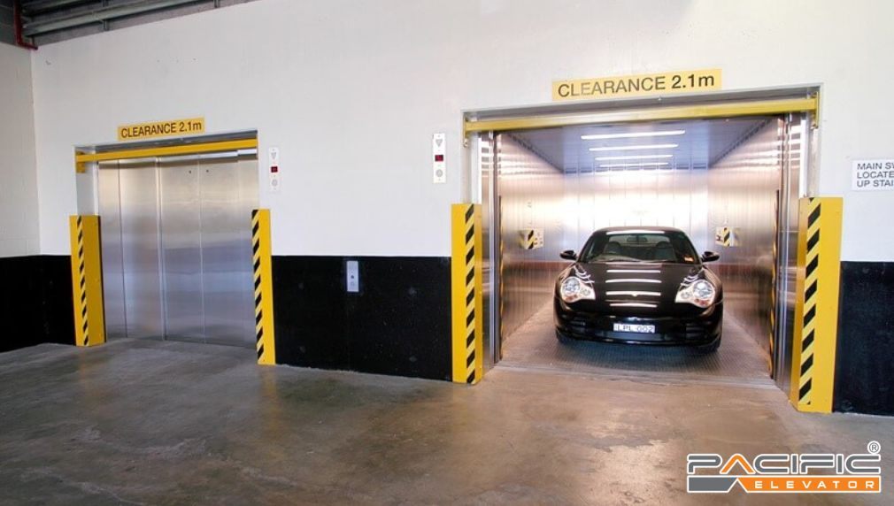 hình ảnh thang máy tải ô tô