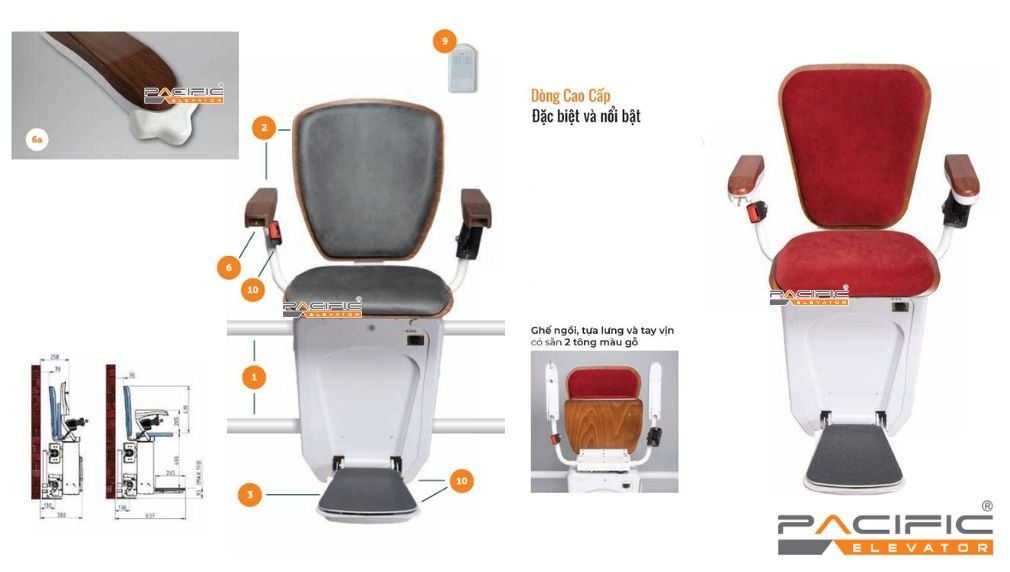 Thang ghế stairlift do Thang máy Pacific cung cấp
