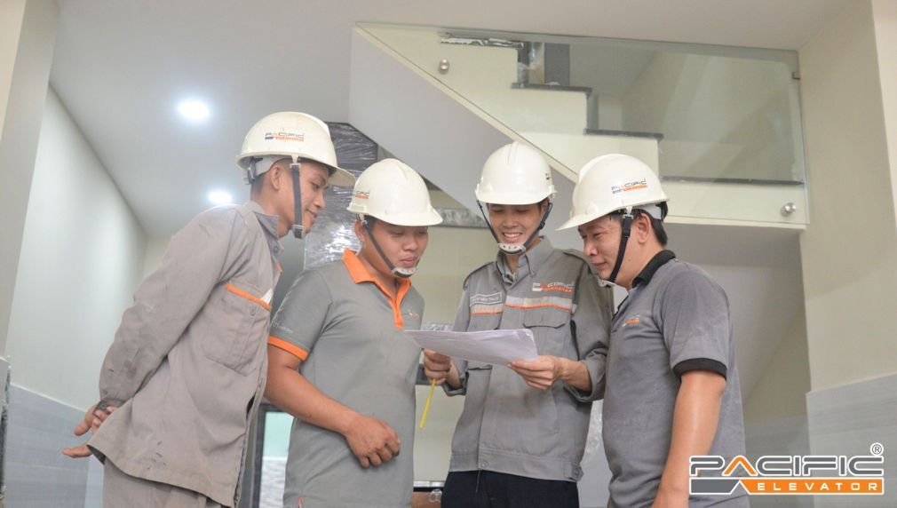 kỹ thuật Pacific lắp đặt thanng máy