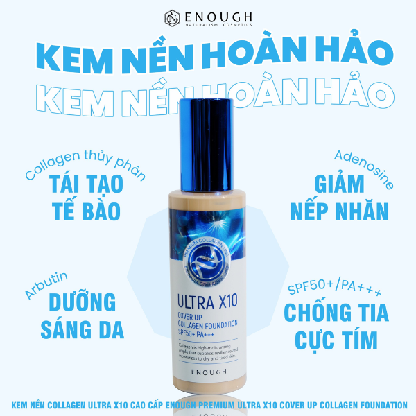 Kem nền Collagen Ultra X10 Enough