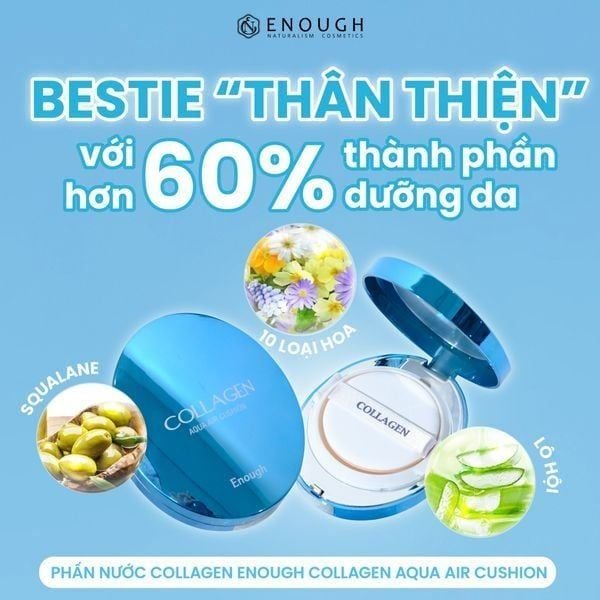 dùng Cushion Collagen Enough hạn chế mốc nền