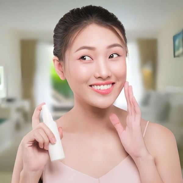 xịt khoáng sau khi làm sạch da