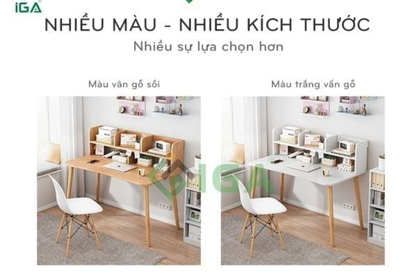 Bàn học có kệ sách GP197 thông tin cần thiết