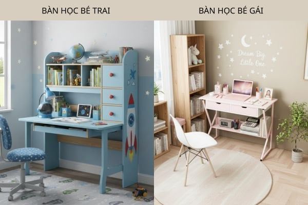 bàn học có kệ sách