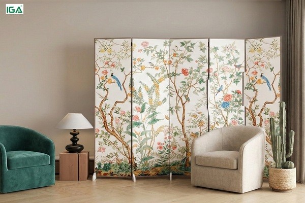 Vách trang trí phòng khách sang trọng