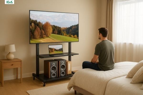 kệ tivi di chuyển phòng ngủ