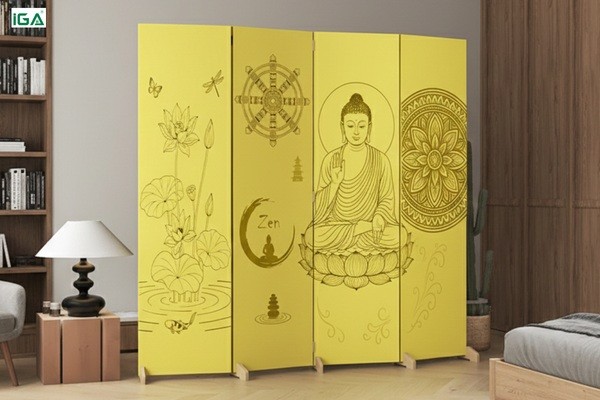 Vách ngăn gỗ phong thủy